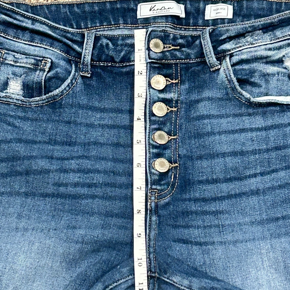 KanCan High Rise Skinny Frayed Raw Hem Denim Button Fly Ankle Jeans Women’s 29 - Picture 14 of 16